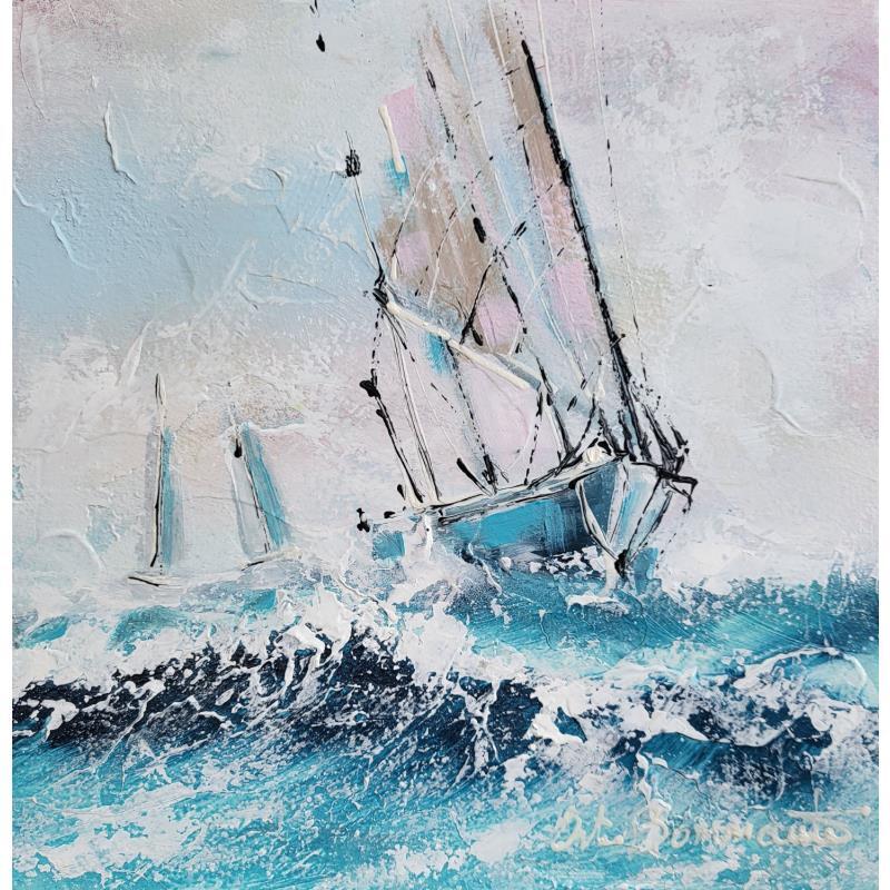 Painting Belle éclaircie by Ortis-Bommarito Nicole | Painting Figurative Marine Acrylic