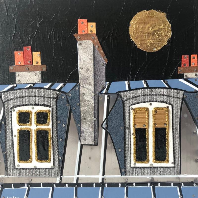 Painting Endormis by Lovisa | Painting Pop-art Wood