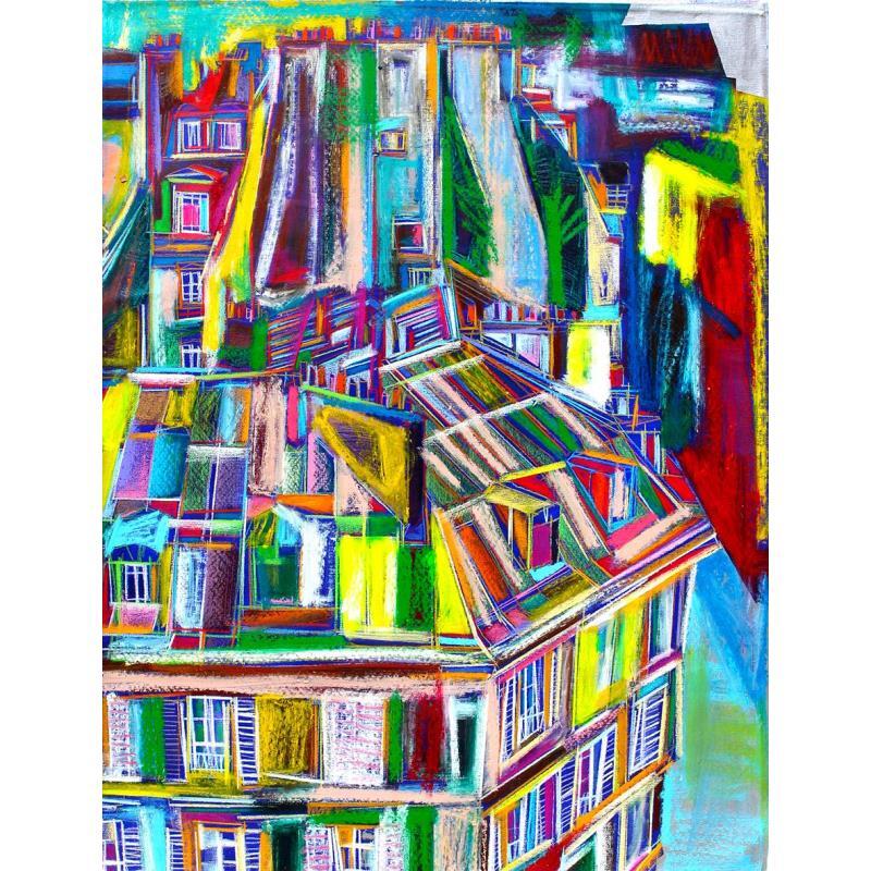 Painting Un boeuf sur le toit by Anicet Olivier | Painting Surrealism Urban