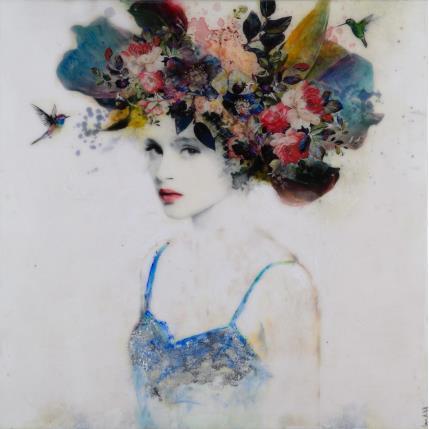 Peinture Alma Bella Azul par Bofill Laura | Tableau Figuratif Acrylique, bois Portraits, scènes de vie