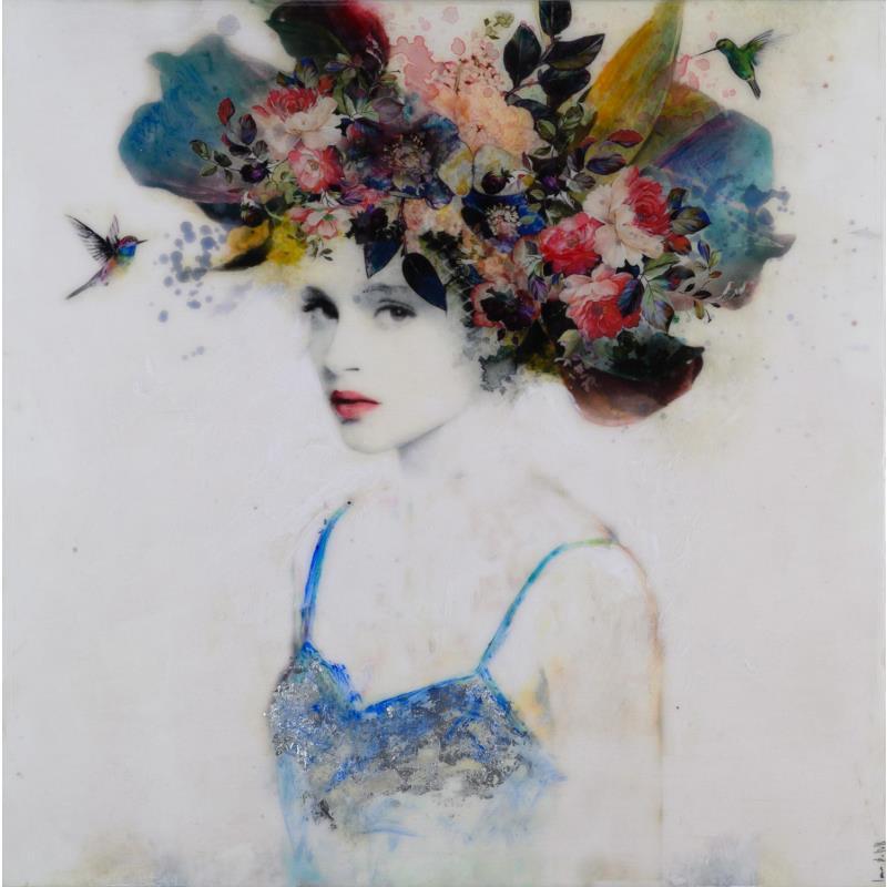 Peinture Alma Bella Azul par Bofill Laura | Tableau Figuratif Portraits Scènes de vie Bois Acrylique