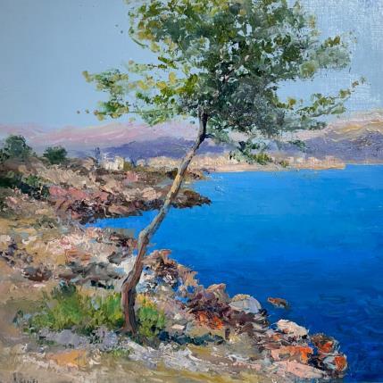 Peinture La baie d'Antibes par Sannier Daniel | Tableau Figuratif Huile