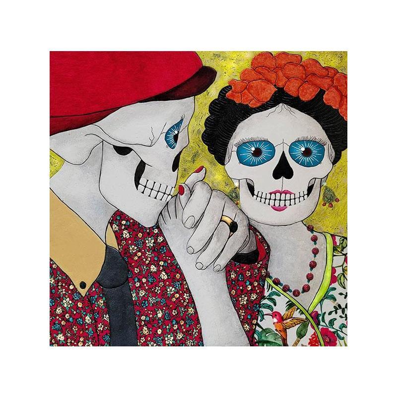 Painting ANAMORADO by Geiry | Painting Figurative Subject matter Portrait Pop icons Wood