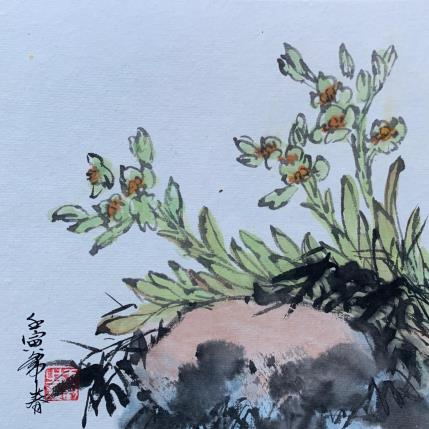 Peinture Flower par Yu Huan Huan | Tableau Figuratif Encre Natures mortes, Scènes de vie