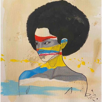 Painting Mambata by Paris Sketch Culture | Painting Pop-art Acrylic Nude, Pop icons, Portrait