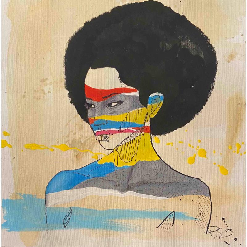 Gemälde Mambata von Paris Sketch Culture | Gemälde Pop-Art Porträt Pop-Ikonen Akt Acryl