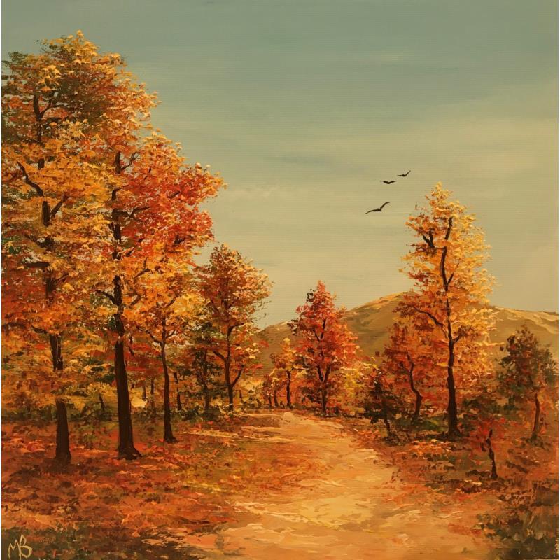 Peinture Bonheur coloré d'Automne par Blandin Magali | Tableau Figuratif Paysages Huile