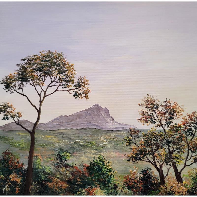 Pintura Entre les Pins, la voilà! por Blandin Magali | Pintura Figurativo Paisajes Aceite