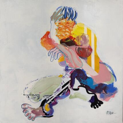 Peinture Joli souvenir ensoleillé par Cressanne | Tableau Art Singulier Acrylique Nu