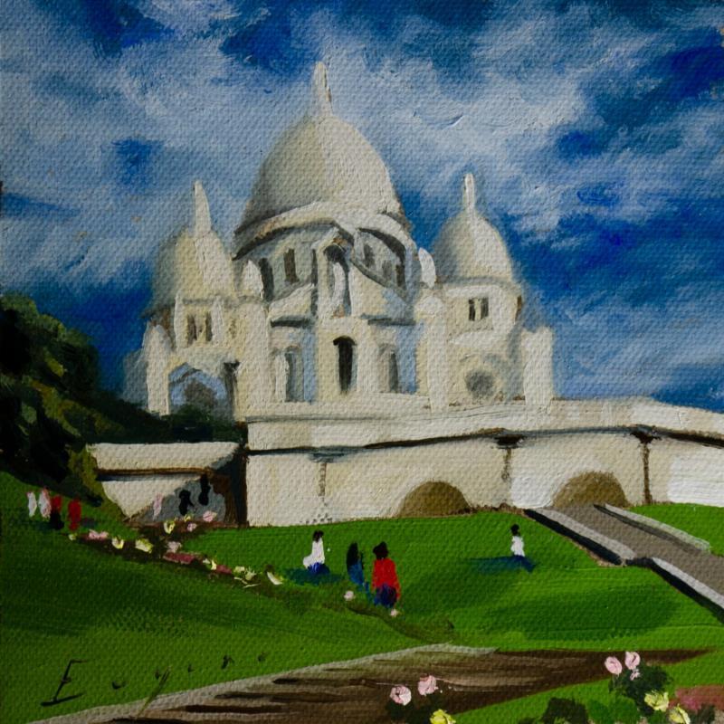 Painting  Jour Tranquille by Eugène Romain | Painting Figurative Landscapes Urban Oil