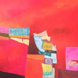 Painting Passage secret by Lau Blou | Painting Abstract Acrylic Minimalist