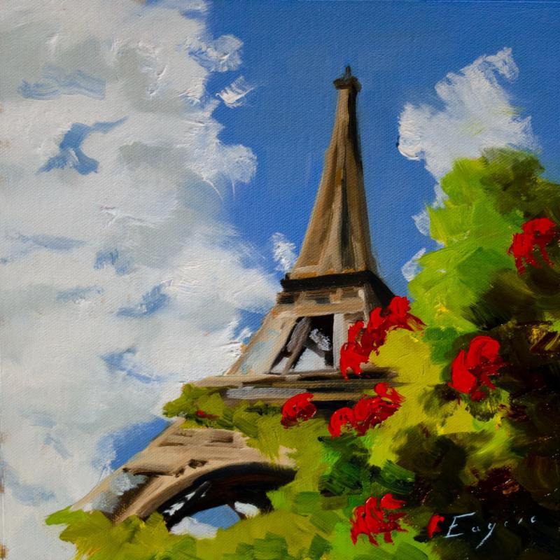 Gemälde Perspective von Eugène Romain | Gemälde Figurativ Landschaften Urban Öl