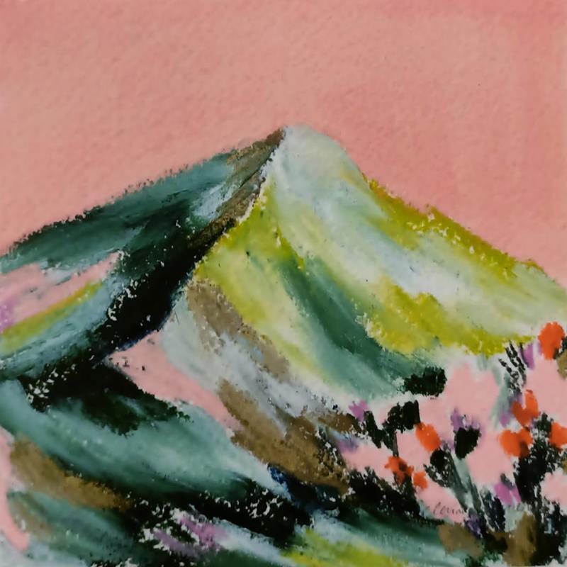 Peinture Superbloom, Faugères par Ginestoux Claire | Tableau Figuratif Paysages Pastel