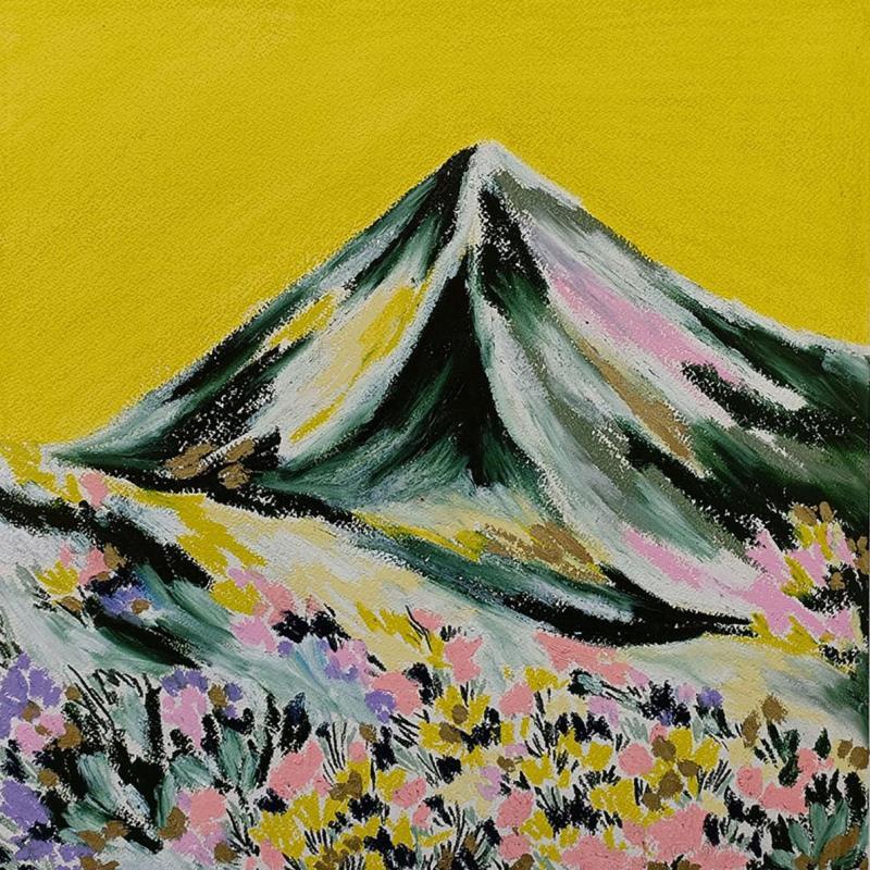 Peinture Superbloom, Auramine par Ginestoux Claire | Tableau Figuratif Paysages Pastel