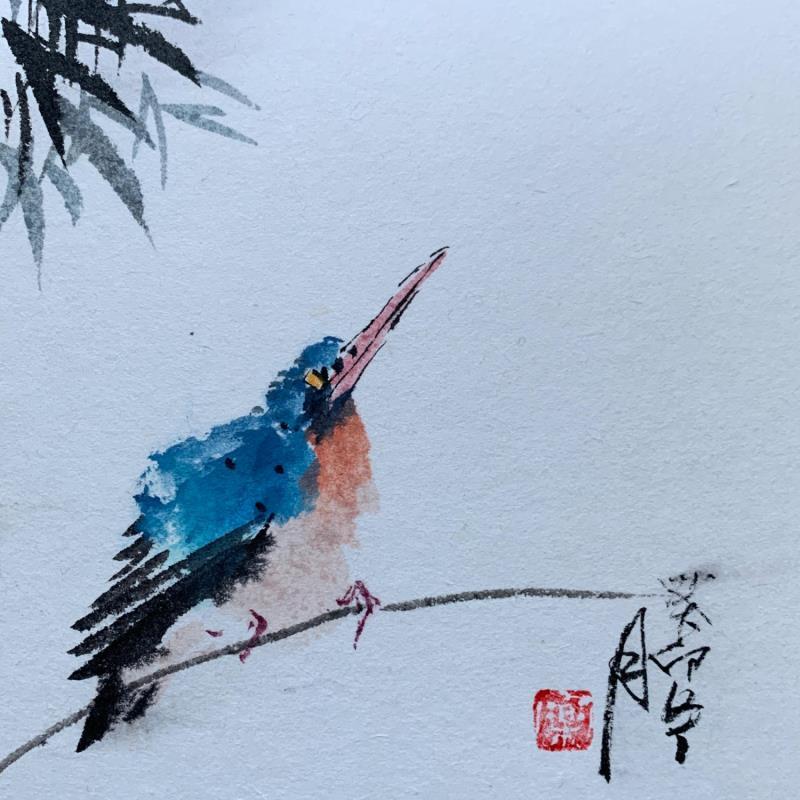 Painting Think by Yu Huan Huan | Painting Figurative Life style Animals Still-life Ink