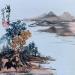 Painting Lakeside  by Yu Huan Huan | Painting Figurative Landscapes Nature Watercolor Ink