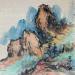 Painting Colorful mountain  by Yu Huan Huan | Painting Figurative Landscapes Ink