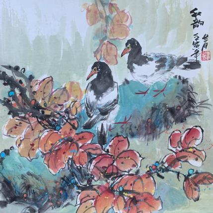 Painting Autumne charm by Yu Huan Huan | Painting Figurative Ink Still-life