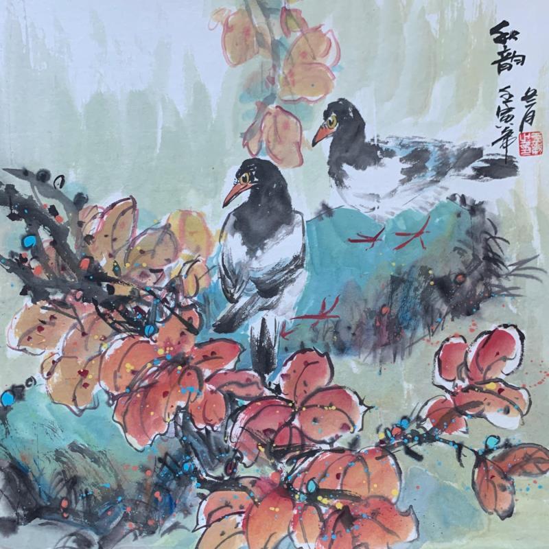 Peinture Autumne charm par Yu Huan Huan | Tableau Figuratif Natures mortes Encre