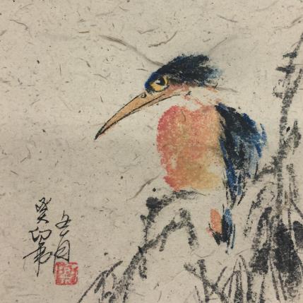 Peinture Wait par Yu Huan Huan | Tableau Figuratif Encre animaux