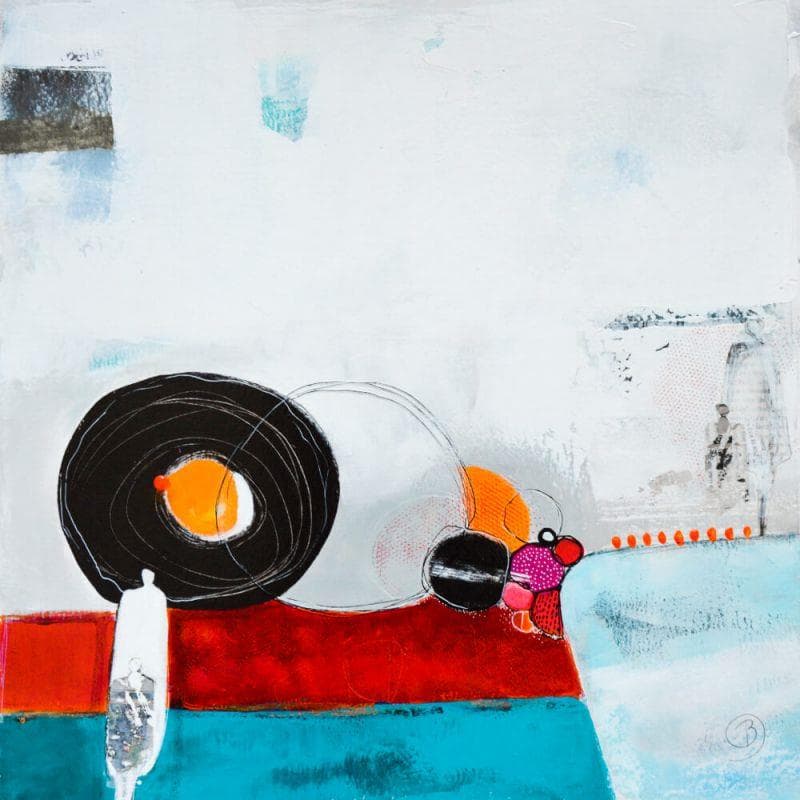 Painting L'ombre d'eux même by Lau Blou | Painting Abstract Minimalist Acrylic