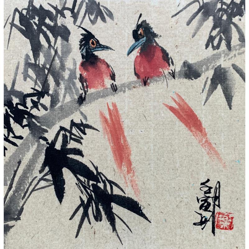 Pintura Birds por Yu Huan Huan | Pintura Figurativo Naturaleza Animales Acuarela Ink