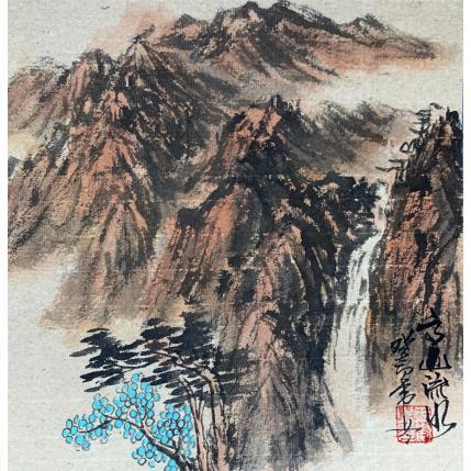 Peinture High Mountains par Yu Huan Huan | Tableau Figuratif Aquarelle, Encre Nature, Paysages