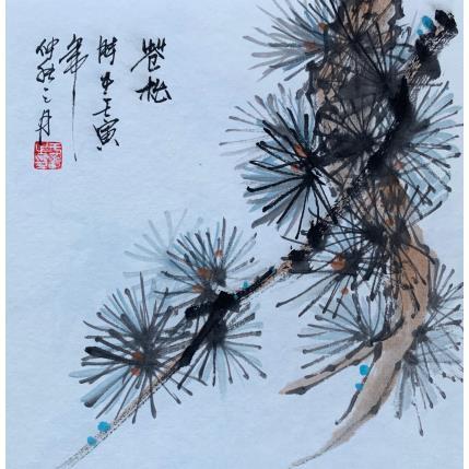 Painting Pines by Yu Huan Huan | Painting Figurative Ink Still-life