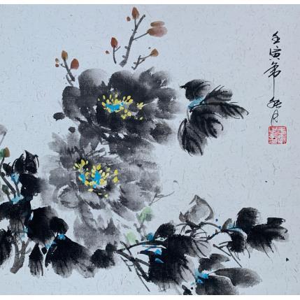 Peinture Floral 3 par Yu Huan Huan | Tableau Figuratif Encre Natures mortes
