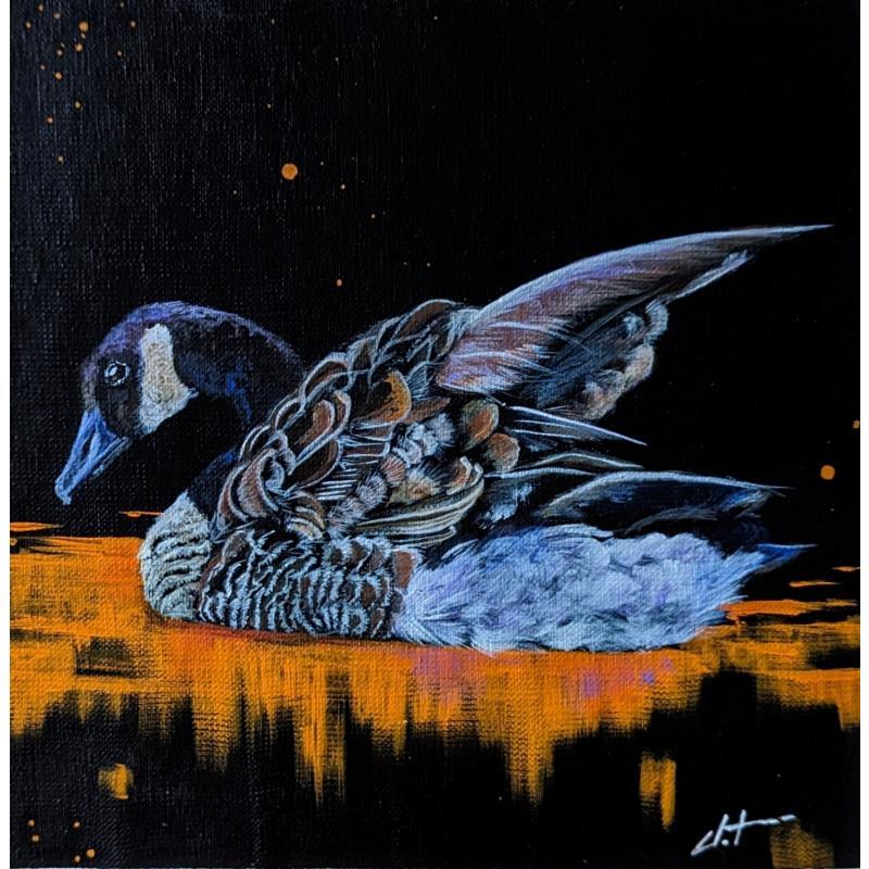 Peinture Canada par CLOT | Tableau Figuratif Marine Animaux Noir & blanc Acrylique