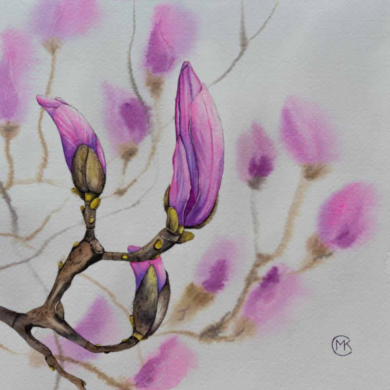 Pintura Amour pérenne por Kuprina Carle Maria | Pintura Figurativo Naturaleza Acuarela