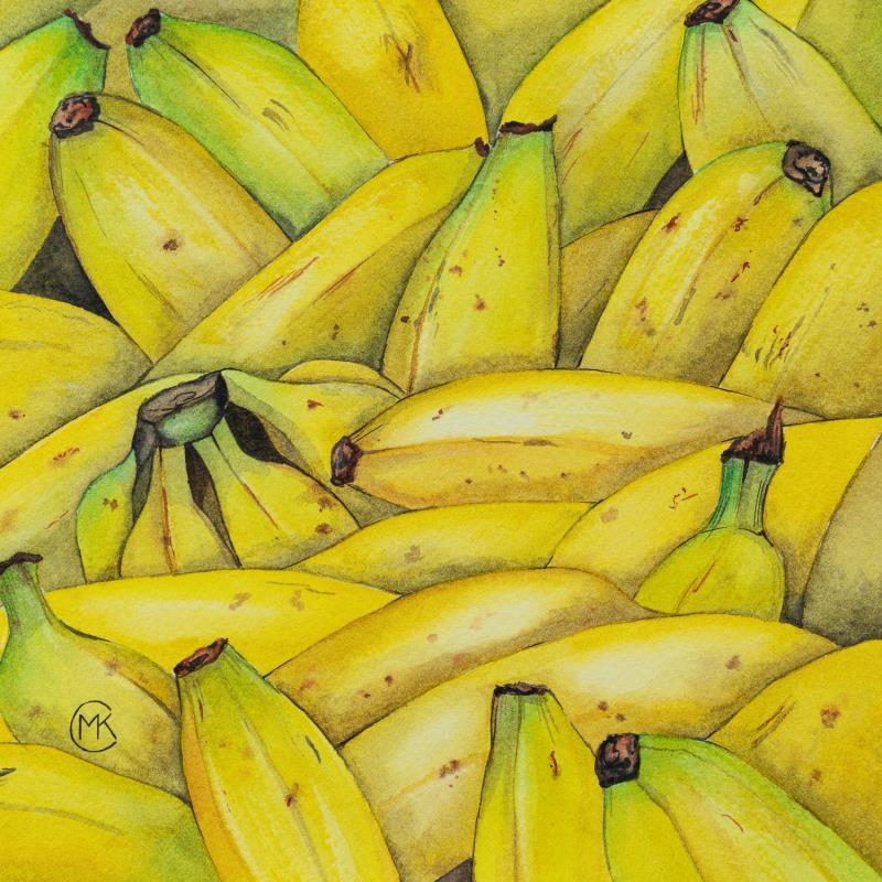 Painting Bananes au marché by Kuprina Carle Maria | Painting Figurative Nature Watercolor