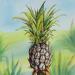 Pintura Champ d'ananas por Kuprina Carle Maria | Pintura Figurativo Naturaleza Acuarela
