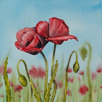 Peinture Sourire des campagnes par Kuprina Carle Maria | Tableau Figuratif Aquarelle Nature