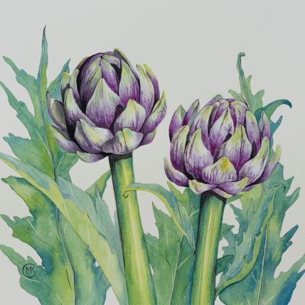 Painting Cœur tendre by Kuprina Carle Maria | Painting Figurative Watercolor Nature