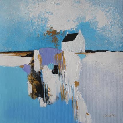 Painting La maison de la plage by Dominique Gaultier x Françoise Duprat | Painting Abstract Oil