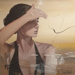 Peinture Désir d'été par Desserle Cecile | Tableau Figuratif Huile Portraits