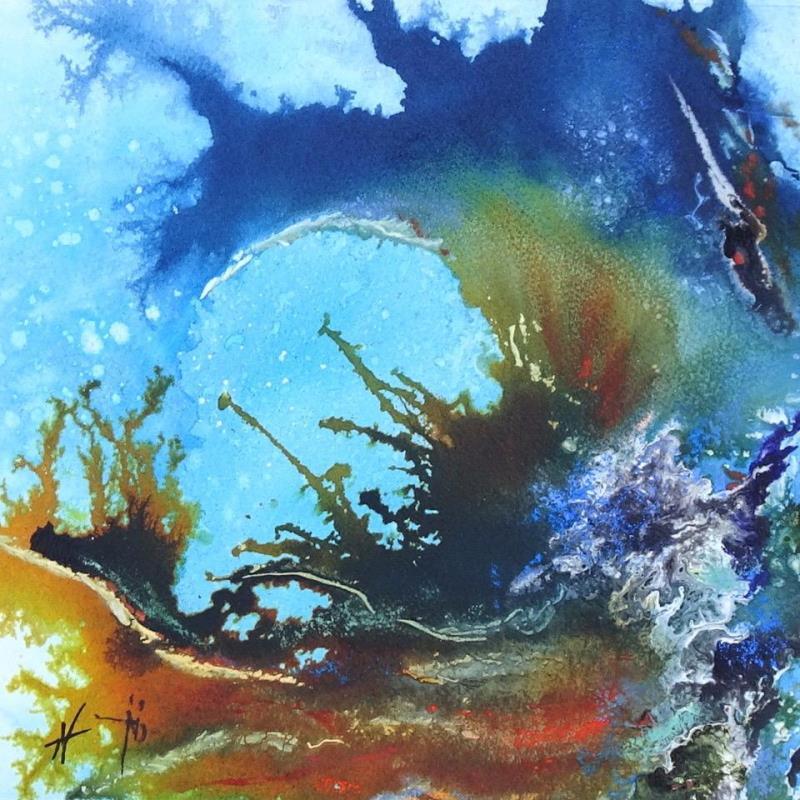 Painting Féerie aquatique by Naen x Violaine Abbatucci | Painting Abstract