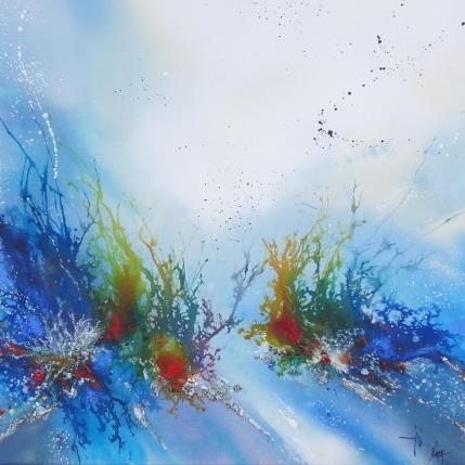 Peinture Secrets des fonds marins par Naen x Violaine Abbatucci | Tableau Abstrait