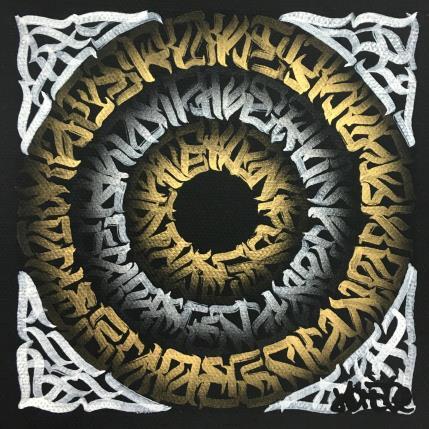 Painting White & golden vortex by Maderno | Painting Graffiti
