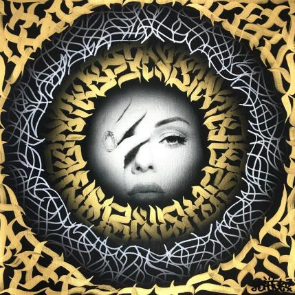 Painting Under golden calligraffiti by Maderno | Painting Street art Graffiti Portrait