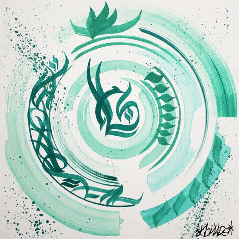 Painting Emeraude by Maderno | Painting Street art Nature Graffiti