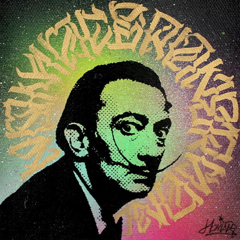 Gemälde Dali von Maderno | Gemälde Street art Pop-Ikonen Graffiti