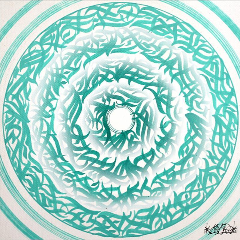 Gemälde Calli green flow von Maderno | Gemälde Street art Graffiti