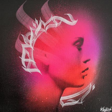 Painting Calligraphic thought by Maderno | Painting Street art Graffiti Portrait