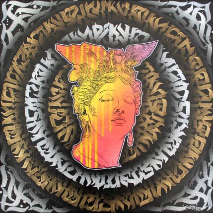 Painting Colorful statue by Maderno | Painting Street art Graffiti Portrait