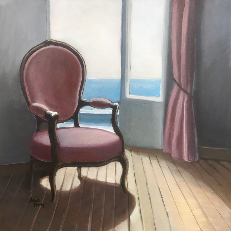 Peinture Le fauteuil rose par Alice Roy | Tableau Figuratif Scènes de vie Huile Acrylique