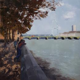 Painting The Eye by Martin Laurent | Painting Figurative Oil Life style, Urban