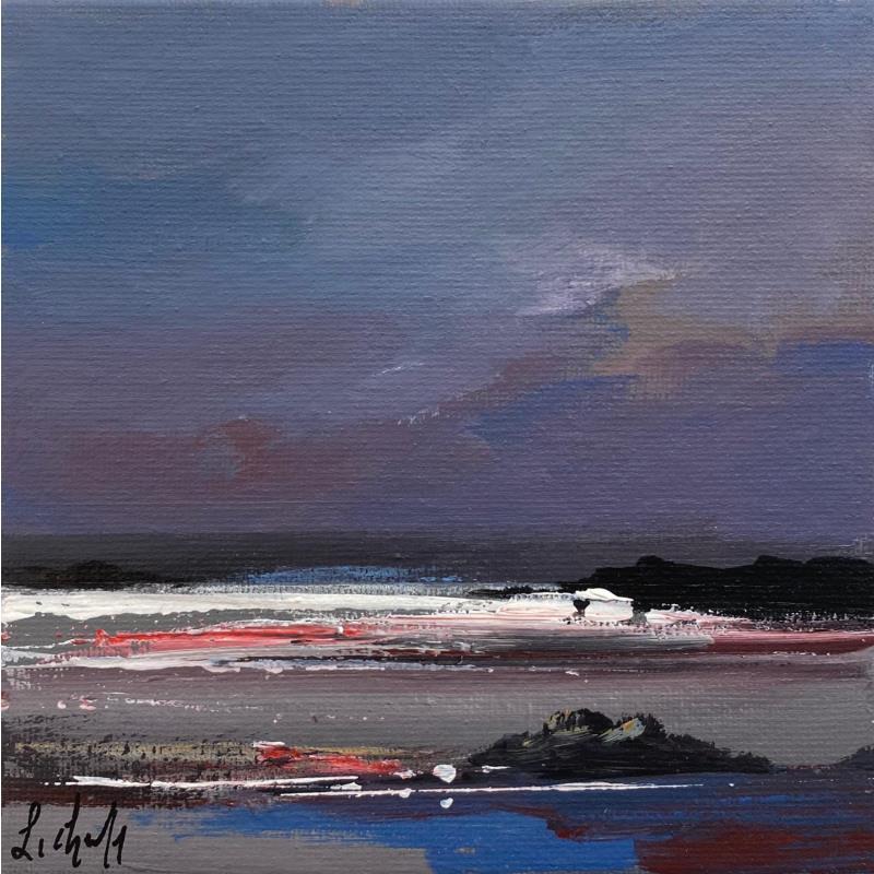 Gemälde Stone von Chevalier Lionel | Gemälde Figurativ Landschaften Marine Minimalistisch Acryl