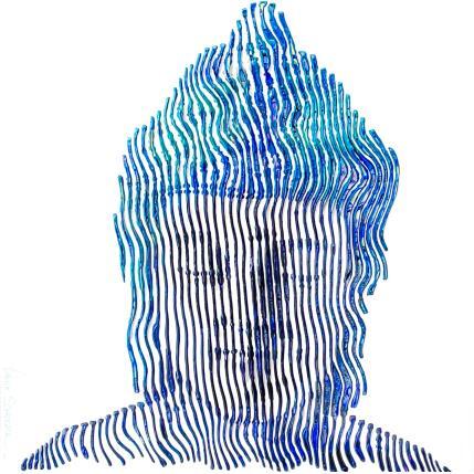 Painting La douceur vient du Bouddha by Schroeder Virginie | Painting Pop-art Acrylic, Oil Pop icons, Portrait